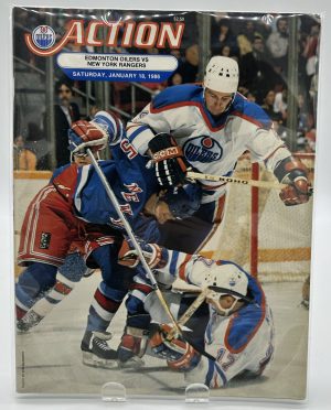 Action Emdonton Oilers Official Program January 18 1986 VS. Rangers